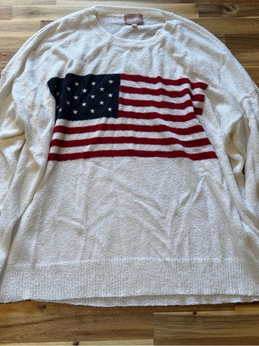 Show Me Your MuMu American Flag Summer Sweater